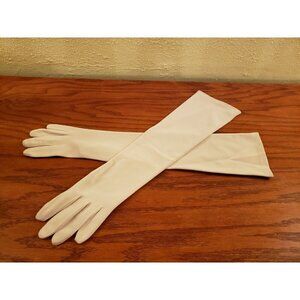 Vintage Size Small Stretch Formal 17.5" Magic Motion Long Nylon Gloves New USA